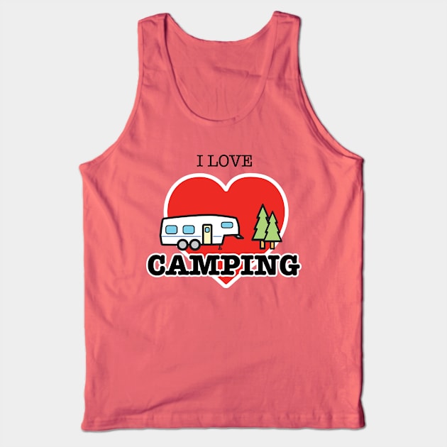 I Love Camping - Heart and Fifth Wheel Tank Top by RVToolbox